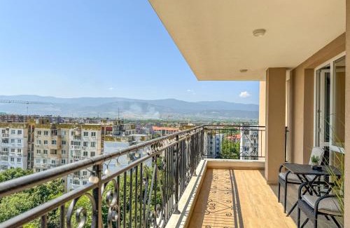 Plovdiv Apartment | 1BR Apartment with Panoramic View Balcony and Designated Parking Space