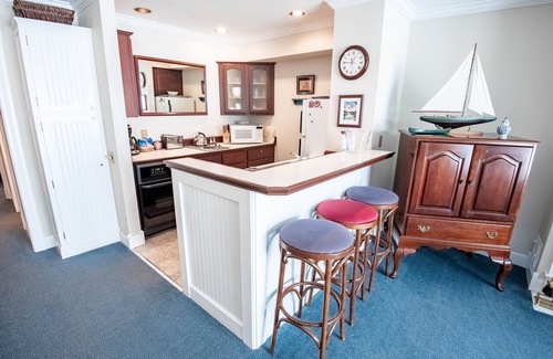 Boyne City Condo | 1BR Beachfront Condo on Gorgeous Lake Charlevoix | Fireplace | Sandy Beach |