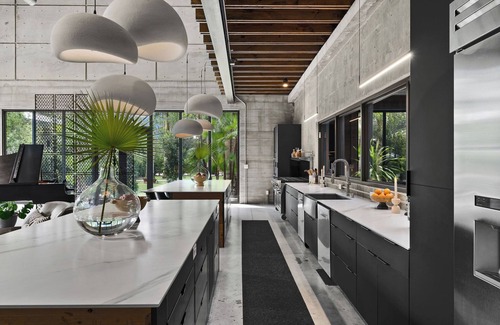 Naples House | 2.5-Acre Modern Industrial Estate w/Cinema, Gym, Pool, Pickle Ball, Hot Tub