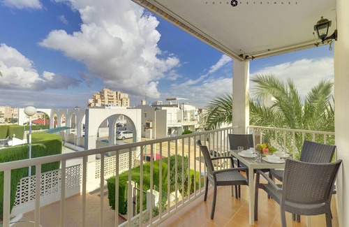 Torrevieja Apartment | 2-bed Apartment with Pool, Sea Views & Balcony - 10min walk to La Mata Beach!