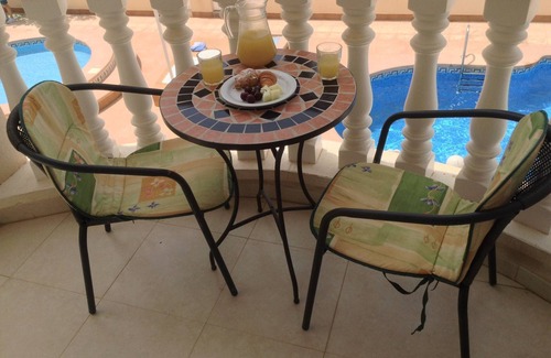 Los Alcazares Apartment | 2 bed penthouse, near beach, pool facing balcony, WiFi, air con, roof terrace.