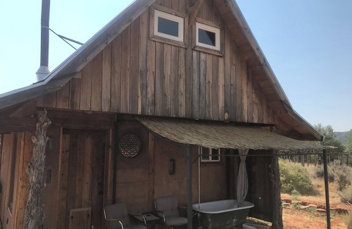 Cane Beds Cottage | 2 bedroom adobe home with AC, WiFi, great views, and new sauna and outdoor tub!