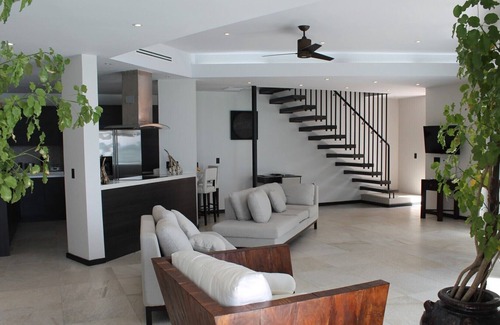 Fryes Beach Villa | 2 bedroom modern villa with stunning views overlooking the beach in Tamarind Hills