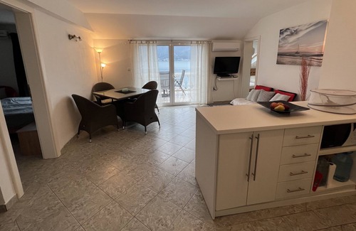 Donje Polje Apartment | 2 bedroom penthouse with 'wow' views over Kotor Bay - 80m to beach