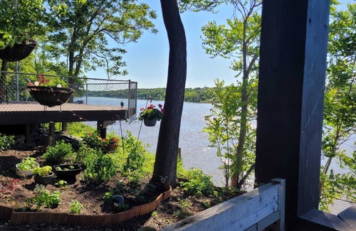 Rockford Condo | 2 bedroom River front condo, balcony with open view, fireplace and open space