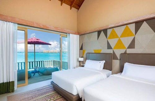 Farukolhufushi Island Hotel | 2-Bedroom Rock Royalty Overwater Pool Villa, Hard Rock Maldives