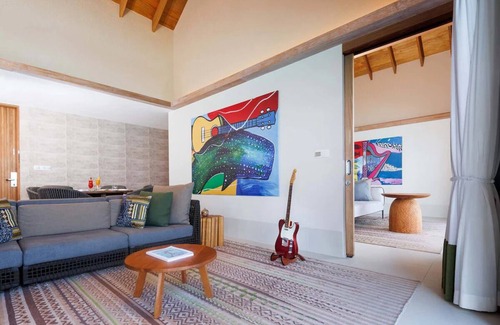 Farukolhufushi Island Hotel | 2-Bedroom Rock Royalty Overwater Pool Villa, Hard Rock Maldives