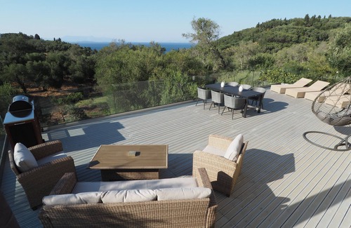 Korakades Apartment | 2-Bedroom Sea View Villa-Style Apartment Above Boukari South Corfu
