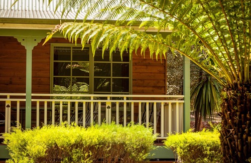 Margaret River Ski Chalet | 2 Bedroom Spa Chalet has one fully closed up bedroom and a loft bedroom. Features a Spa Bath