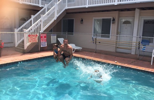 Seaside Heights Condo | 2 BR Family Oriented Quiet Area w/Pool, Close Walk to Beach & Boardwalk