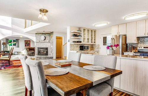 Diamond Point Apartment | 2-story inviting home with water & mountain views, deck, & gas fireplace
