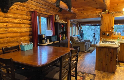 Suring Cabin | 20 acre, 5-bedroom waterfront cabin in Suring. Private pond & River Access!