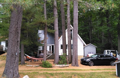 South Casco Cabin | 2025 rentals filled ⁷Tranquil Sandy beach, launch, dock, lawn games and firepit.