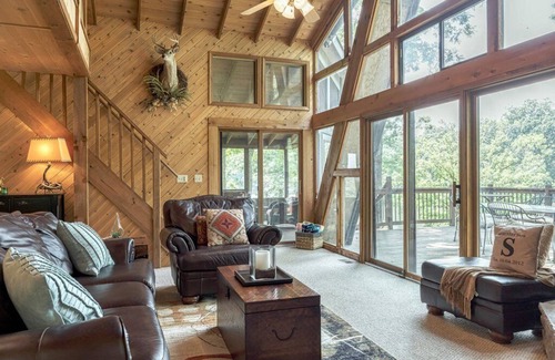 Innsbrook Ski Chalet | 2621 Grendel Grove, Gorgeous Lakeside Chalet with Yard, Firepit, Private Dock By Sarah Bernard