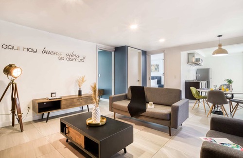 Centro Apartment | 2BR Apt: Best Location in TJ: Gym+Lounge+Rooftop w/Fire Pit