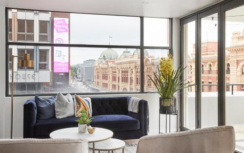 Melbourne Central Business District Apartment | 2BR - Large balcony facing Flinders Street Station