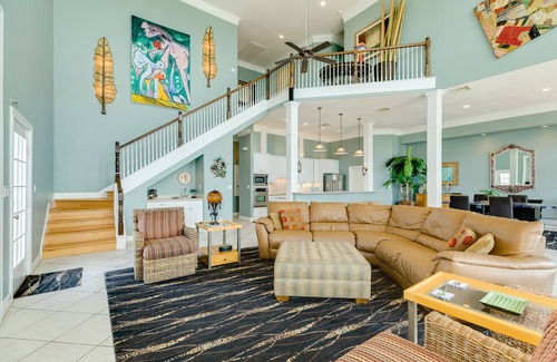 Indian Beach House | 2nd row Gulf Views, Open Floor Plan, 2 Decks & Dog Friendly in Indian Beach