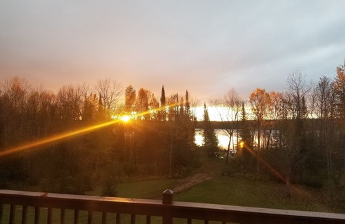 Iron River House | 3 bed/2 bath, Pet friendly Log Lakehouse on 5 acres. Private and &nrelaxing.