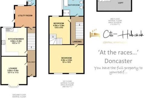 Doncaster House | 3 bed city centre, FREE parking, Contractors, Long Stays