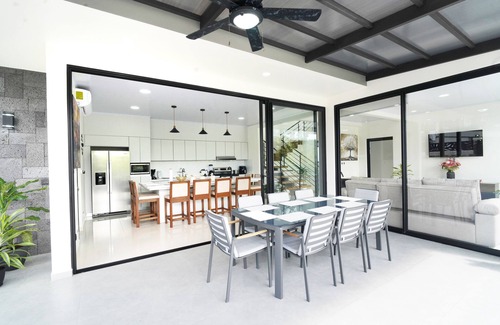 Arenal Hot Springs House | 3-bedroom home with a private heated pool, firepit, sundeck, views, WiFi, and AC