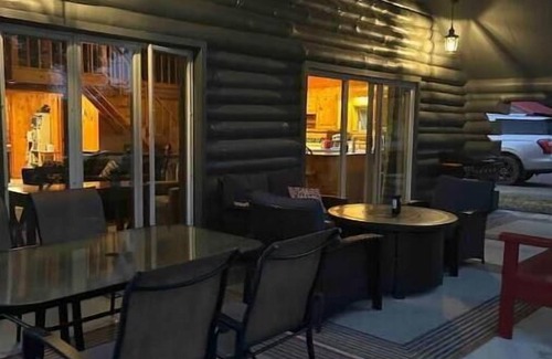 Fort Fairfield Cabin | 3-Bedroom Log Cabin With Fireplace, Covered Patio, and View