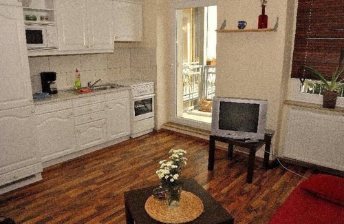 Innere Neustadt Apartment | 3 Raum Fewo Dresden Zentrum - Balkon Blick auf Altstadt - L10