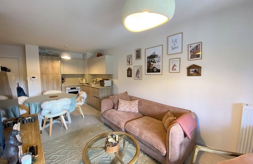 Peone Apartment | 3-room apartment, south facing mountain, Valberg