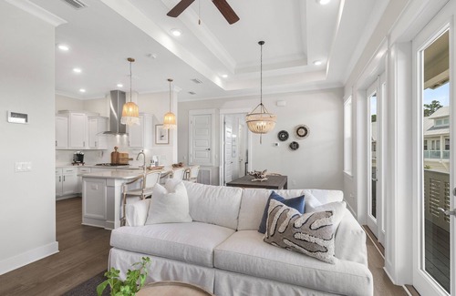 WaterSound Beach Condo | 30A freshly remodeled! Sleeps 8! 6-seater golf cart. Pets upon request.
