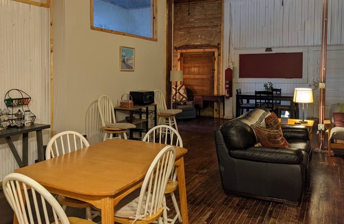 Goodman Apartment | 3BR 1.5 BA Industrial loft in historic building on ATV trails