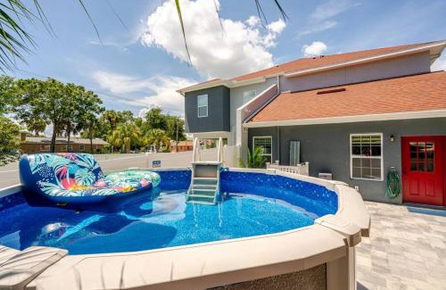 Tampa House | 4 Bedroom 3 Full Bath Boho Oasis Saltwater Pool Near Downtown, North of Hyde Park Sleeps 12 Pets OK
