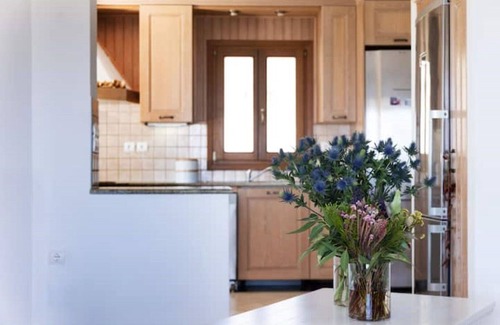 Mikri Vigla Villa | 4 bedroom, 4 bathroom Villa with sea views, a private pool, jacuzzi- sleeps 11+