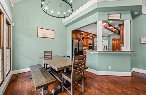 Sevierville Cabin | 4 King beds! Private, Heated Pool! Theater Room! Game Room! Bunks!