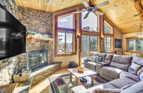 Big Bear City House | 4 Mi to Snow Summit Cabin with Mtn Views and Decks
