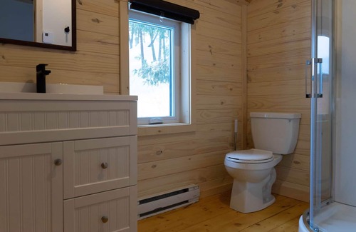 Bowman Ski Chalet | [# 5 The Hare] Rustic chalet by the river.