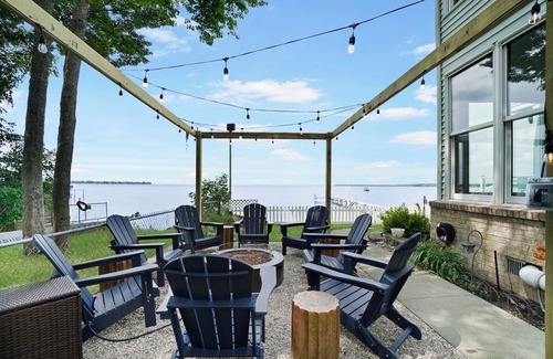 Prudenville House | 6BR Houghton Lake House w/Indoor Pool, Hot Tub, and Golf Simulator - Sleeps 24