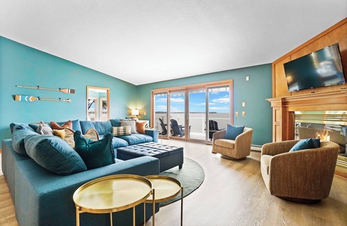 Prudenville House | 6BR Houghton Lake House w/Indoor Pool, Hot Tub, and Golf Simulator - Sleeps 24