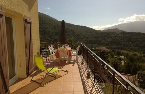 Ucciani Apartment | 95m², 3 bedrooms linen included, quiet, panoramic terrace, 25km Ajaccio