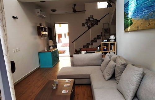 Vedic Village Apartment | A 3 bed room apartment on two levels with a big living & dining area.