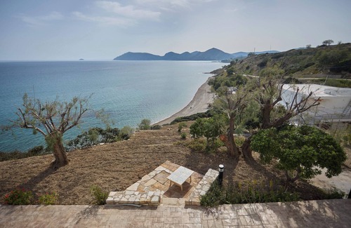 Mastichochoria House | A BALCONY WITH AMAZING SEA VIEW