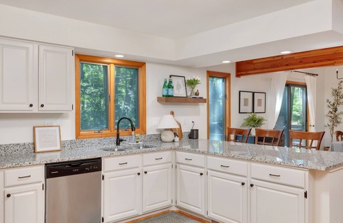 Michigan City House | A Cozy Cabin In The Woods & 1/2 A Mile From The Beach, with Firepit