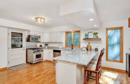 Michigan City House | A Cozy Cabin In The Woods & 1/2 A Mile From The Beach, with Firepit