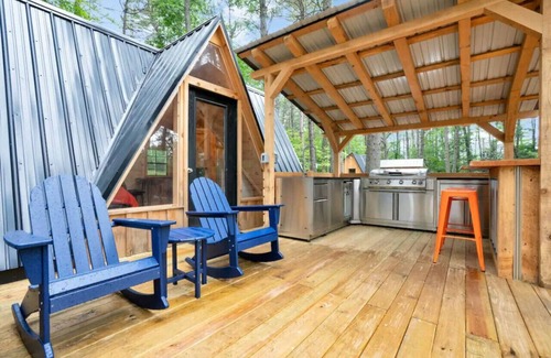 Oxford Cabin | A-Frame Retreat with Inviting Hot Tub