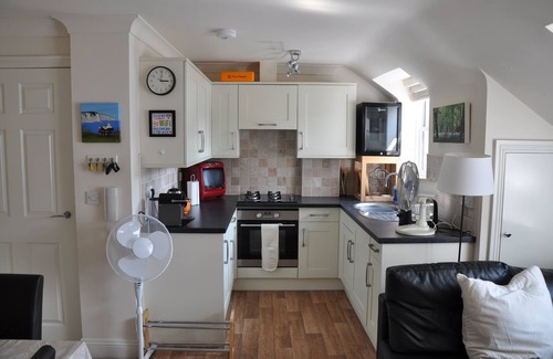 Swanage Apartment | A lovely quiet new flat 50 yards from the beach in the centre, parking included.