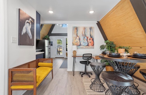 Waveland House | A-Mazing A-Frame Tiny Home! Loft/1 Mile to the Beach!