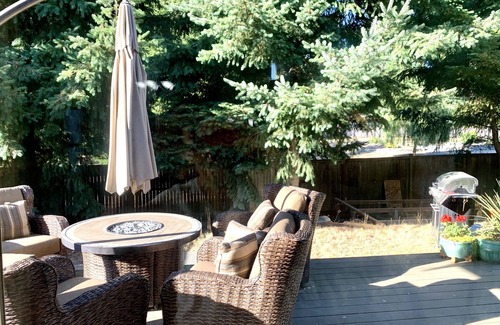 Lacey House | A private bedroom with AC in a quiet neighborhood