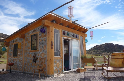 Del Norte Cottage | A Solar, Cordwood/Bottle Hand-Built Charming Cottage, In the La Garita Mountains
