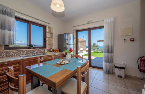 Kolymbari Villa | A stone villa with private pool and panoramic sea view