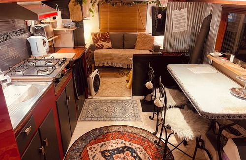 Coonabarabran Cabin | A VERY UNIQUE STAY - The Beau Van on Acreage with Wood Fire - Romantic & Fun
