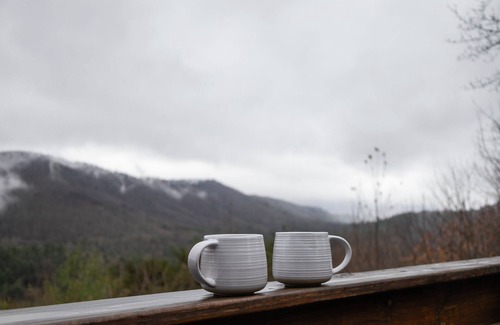 Blue Ridge Cabin | Above The Clouds cabin w/mountain views, hot tub, and game room!