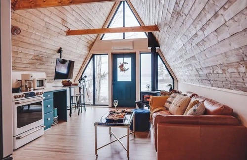 Upper New Cornwall Cabin | Accessible Waterfront A-Frame Retreat on Quiet Lake in Lunenburg